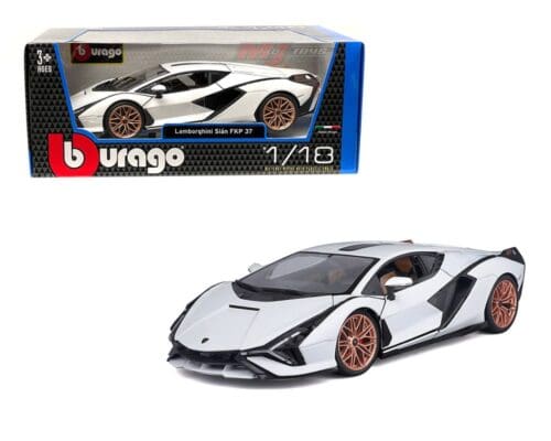 Bburago 1:18 Lamborghini Sian FKP 37 (White) – Plus Series