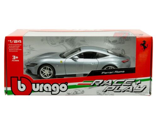 Bburago 1:24 Ferrari Roma (Silver) – Race and Play