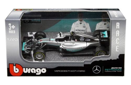 Bburago 1:43 2016 Mercedes-Benz F1 W07 Hybro + #6 Nico Rosberg – Race