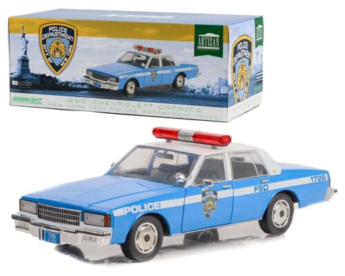 Greenlight 1:18 1990 Chevrolet Caprice – New York City Police Dept (NYPD) – Artisan Collection