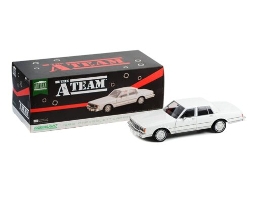 Greenlight 1:18 1980 Chevrolet Caprice Classic (White) – The A-Team (1983-87 TV Series) – Artisan Collection