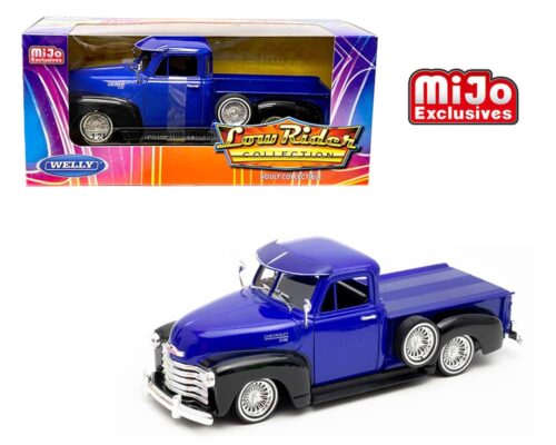 Welly 1:24 1953 Chevy 3100 Pickup Low Rider- Two-Tone Blue –  MiJo Exclusives