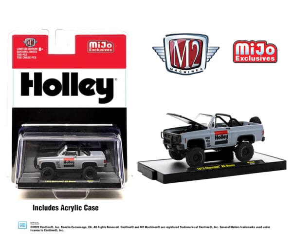 M2 Machines 1:64 1973 Chevrolet K5 Blazer Open Top 4×4 Holley ( Grey ) Limited Edition – MiJo Exclusives