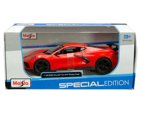 Maisto 1:24 2020 Chevrolet Corvette Stingray Coupe (Red with Black Stripes) – Special Edition