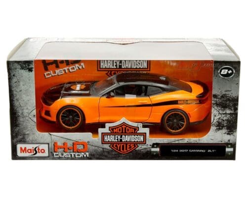 Maisto 1:24 2017 Chevrolet Camaro ZL1 (Orange with Black Top) – Harley-Davidson Custom