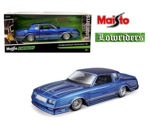 Maisto 1:24 1986 Chevrolet Monte Carlo Lowrider – Candy Blue – Design Lowriders