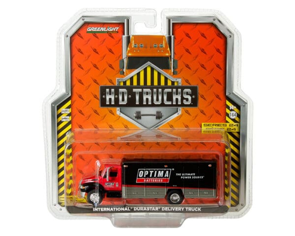 Greenlight 1:64 International Durastar Delivery Truck – Optima Batteries – H.D. Trucks Series 24