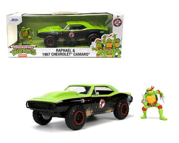 Jada 1:24 1967 Chevrolet Camaro Off Road 4×4 With Raphael Figure – Teenage Mutant Ninja Turtles (TMNT) – Hollywood Rides