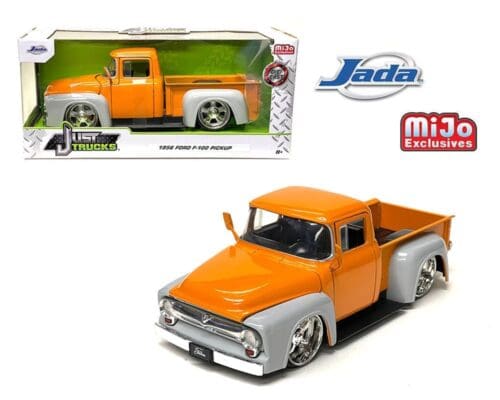 Jada 1:24 1956 Ford F-100 Custom (2-Tone Orange/Grey) – Just Trucks – MiJo Exclusives