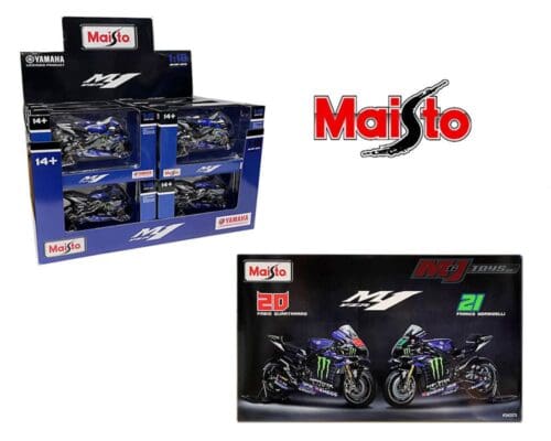 Maisto 1:18 YZR-M1 2021 Yamaha Factory Racing Team #12 M. Vinales #20 F. Quartararo -MotoGP