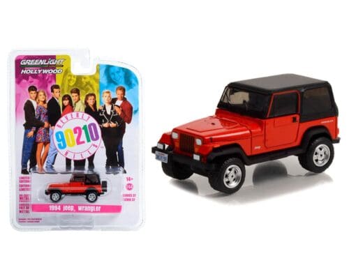 Greenlight 1:64 Hollywood Series 37 1994 Jeep Wrangler – Beverly Hills – 90210 (1990-2000 TV Series)