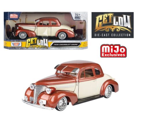 Motormax 1:24 1939 Chevrolet Coupe Lowrider Two Tone Beige – Get Low – Mijo Exclusives