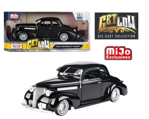 Motormax 1:24 1939 Chevrolet Coupe Lowrider Black – Get Low – Mijo Exclusives