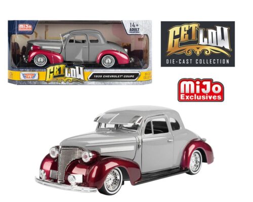 Motormax 1:24 1939 Chevrolet Coupe Lowrider Two Tone Grey – Get Low – Mijo Exclusives