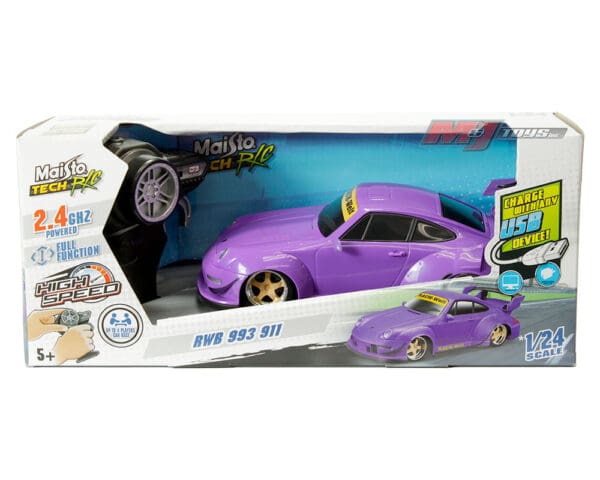 Maisto Tech R/C 1:24 RWB 993 911 (Purple) – Ready To Run