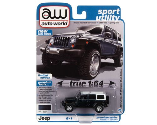 Auto World 1:64 Premium 2022 Release 3B – 2017 Jeep JK Wrangler Chief Edition