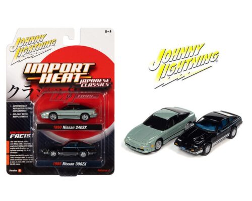 Johnny Lightning 1:64 2 Pack 1990 Nissan 240SX & 1985 Nissan 300ZX Release B – Import Heat Japanese Classic