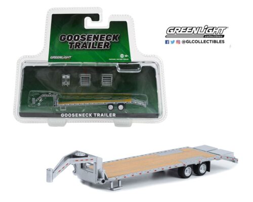 Greenlight 1:64 Gooseneck Trailer (Primer Gray With Red) – Hobby Exclusive