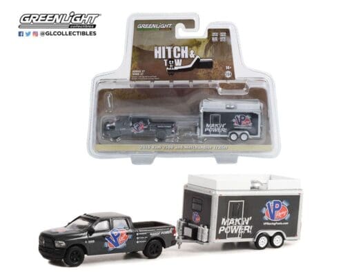 Greenlight 1:64 Hitch & Tow Series 27 – VP Racing Fuels ‘Makin’ Power!” – 2018 Dodge Ram 2500 Pickup and Merchandise Trailer