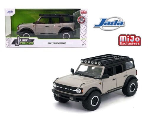 Jada 1:24 2021 Ford Bronco Off Road 4×4 ( Grey )  – Just Trucks – MiJo Exclusives Limited Edition