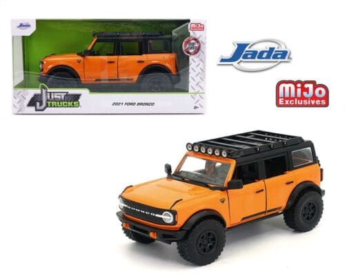 Jada 1:24 2021 Ford Bronco Off Road 4×4 ( Orange )  – Just Trucks – MiJo Exclusives Limited Edition