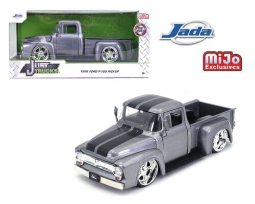 Jada 1:24 1956 Ford F-100 Custom (Grey With Black Stripes) – Just Trucks – MiJo Exclusives