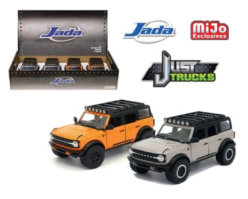 Jada 1:24 2021 Ford Bronco 4 Doors – Just Trucks – Display Tray Set of 4- MiJo Exclusives