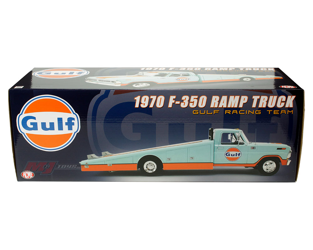 ACME 1:18 1970 Ford F-350 Ramp Truck - Gulf Racing Team
