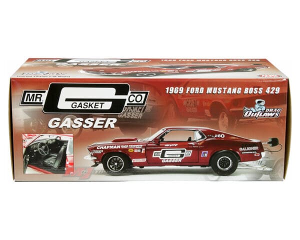 ACME 1:18 1969 Ford Mustang Boss 429 (Red Metallic) – Mr.Gasket – Drag Outlaws – Limited Edition 1  of 870