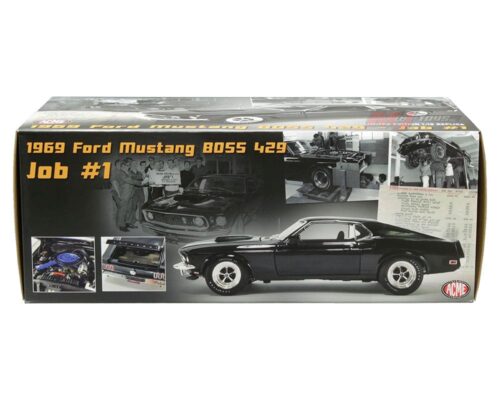 ACME 1:18 1969 Ford Mustang Boss 429 Job #1 (Raven Black) – First Boss 429 Ever Built – Limited Edition 1 of 1332