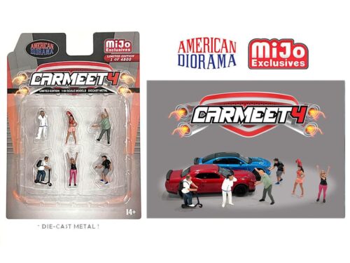 American Diorama 1:64 Figures Car Meet 4  – MiJo Exclusives Limited Edition 4800