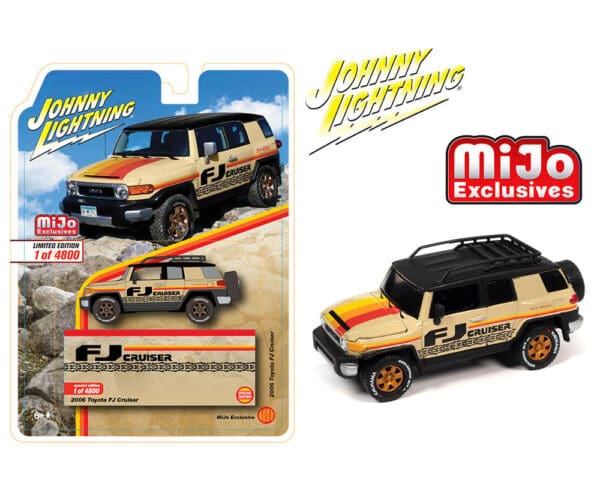 Johnny Lightning 1:64 2006 Toyota FJ Cruiser Custom – Beige – Mijo Exclusives Limited Edition 4,800 Pieces