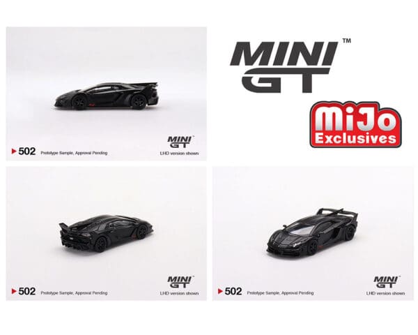 Mini GT 1:64 Lamborghini LB-Silhouette WORKS Aventador GT EVO (Matte Black) – MiJo Exclusives USA