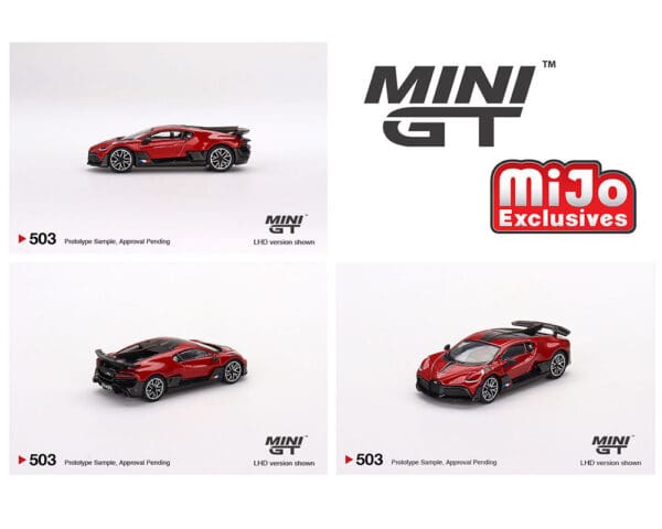 Mini GT 1:64 Bugatti Divo (Red Metallic) – MiJo Exclusives USA