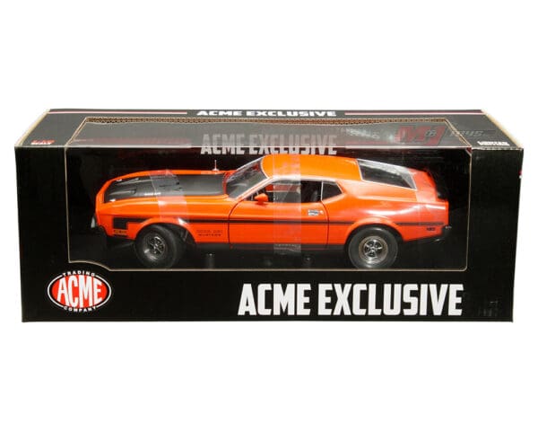 Sun Star 1:18 1971 Ford Mustang BOSS 351 (Calypso Coral) – ACME Exclusive