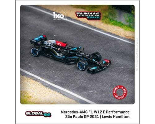 Tarmac Works 1:64 Mercedes-AMG F1 W12 E Performance  São Paulo Grand Prix 2021 Winner Lewis Hamilton