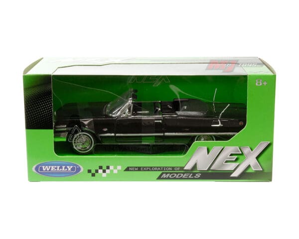 Welly 1:24 1963 Chevrolet Impala SS Convertible (Black with Black Interior)