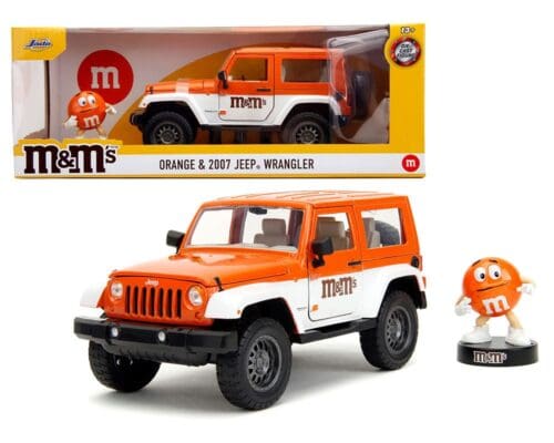 Jada 1:24 2007 Jeep Wrangler & Orange – M&M’s – Hollywood Rides