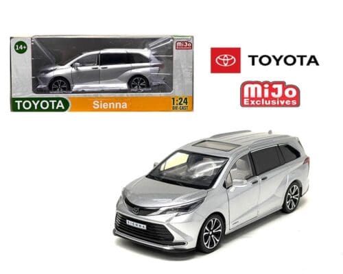 MiJo Exclusives 1:24 Toyota Sienna Mini Van – Silver – USA Exclusive