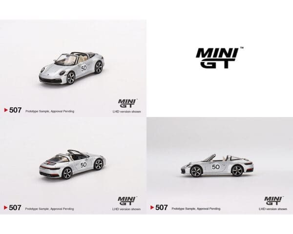 Mini GT 1:64 Porsche 911 Targa 4S Heritage Design Edition (GT Silver Metallic) (RHD) – MiJo Exclusive