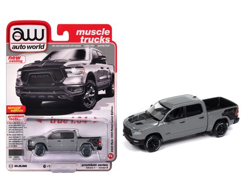 Auto World 1:64 2023 Dodge Ram 1500 Rebel Lunar Edition – Ceramic Gray – Special Edition