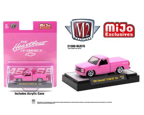 (Preorder) M2 Machines 1:64 1991 Chevrolet C1500 SS 454 Pickup Truck Limited Edition – Semi Gloss Pink – Mijo Exclusives