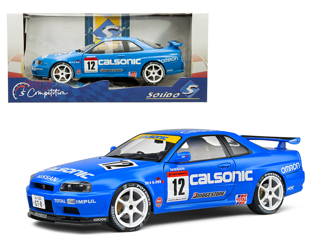 Solido 1:18 2000 Nissan Skyline GT-R (R34) Streetfighter Calsonic Tribute – Competition