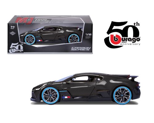 (Preorder) Bburago 1:18 Bugatti Divo – Carbon Series – 50th Anniversary Limited Edition