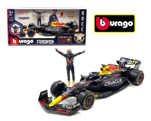 Bburago 1:24 Race F1 Oracle Red Bull RB19 2023 #1 Max Verstappen with Max Figure