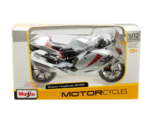 Maisto 1:12 2022 Suzuki Hayabusa – Silver – Motorcycles