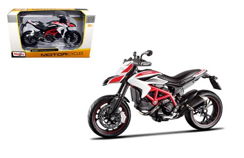 Maisto 1:12 Ducati Hypermotard SP – White – Motorcycles