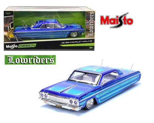 Maisto 1:24 1964 Chevrolet Impala SS Lowrider – Metallic Blue – Design Lowriders – MiJo Exclusives