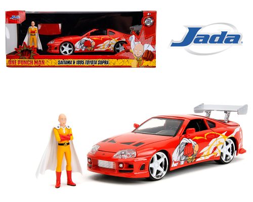 Jada 1:24 1995 Toyota Supra and Saitama Figure – One Punch Man – Hollywood Rides