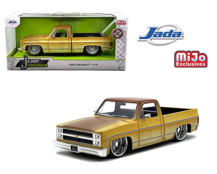 (Preorder) Jada 1:24 1985 Chevrolet C10 Pickup with Daytona Wire Wheels – Patina Rust – Just Trucks – MiJo Exclusives Limited Edition 2,400 Pieces